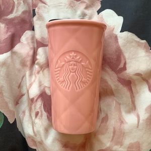 STARBUCKS Pink Travel Mug